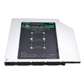 TISHRIC Aluminiu 9,5 mm HDD Caddy SATA 3.0 Optibay Hard Disk Cabina Adaptor DVD HDD Cutie CD-ROM Caz Pentru Msata SSD