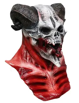Corn De Diavol, Demon Mască De Latex Realist Krampus Mască De Demon Firulescu Costum De Pălării De Partid Oribil Elemente De Recuzită