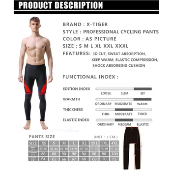 X-TIGRU Iarna Ciclism, Pantaloni Ciclism Termică Bicicleta Pantaloni Cu 5D Pad Gel de Munte Biciclete Pantaloni Biciclete Mtb Dresuri Pentru Femeile Om
