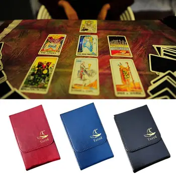 Portabil Carte De Tarot Cutie De Depozitare Dublu Din Piele Colectia Tabla De Joc De Poker Caz Carte De Tarot Palmbox