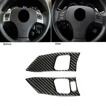 Fibra de Carbon Volan Buton Decor Ornamental Pentru Lexus IS250 IS300 IS350 06-12 Interior Volan Capacul Panoului de Autocolant