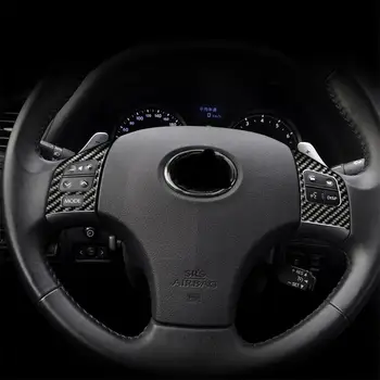 Fibra de Carbon Volan Buton Decor Ornamental Pentru Lexus IS250 IS300 IS350 06-12 Interior Volan Capacul Panoului de Autocolant