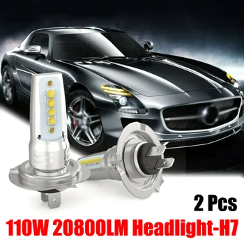 2 buc H7 Mașina de Lumină 12V 24V 110W CONDUS 10000Lm Masina Low Foglight Bec Auto Stop Lumina de Ceata Coada de Conducere Far de Conversie Set
