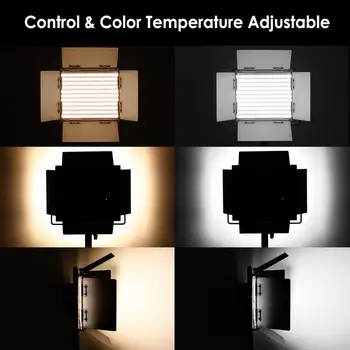 Neewer Bi-color 660 Video cu LED-uri de Lumină și să Stea Kit-ul Include:Lumina Estompat cu U Suport pentru Fotografie de Studio, Filmare Video