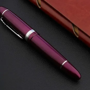 Brand de lux JINHAO 159 Stilou argintiu violet cerneală birou pen semnătură de pix metal filare pen Papetărie de Birou Școală