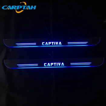 CARPTAH Tapiterie Auto Pedala Părți Exterioare LED Pragului de Ușă Scuff Placa Cale Dinamică Streamer lumina Pentru Chevrolet Captiva 2011 -