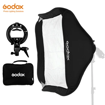 GODOX 40x40/50x50/60x60/80x80cm Softbox cu S de Tip Suport Stabil Bowens Muntele Flash Suport de Montare Softbox Pliabil Kit
