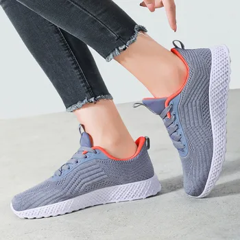 Femei pantofi sport Cuplu ochiurilor de Plasă Respirabil Low-Top Adidași greutate de Lumină Anti-Alunecare Pantofi de Mers pe jos vulcanizat plat adidași#g30