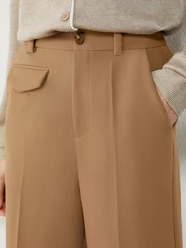 Amii Minimalism Moda Toamna Pantaloni Femei de Cauzalitate Talie Mare, Solid Direct Glezna-lungime Pantaloni sex Feminin 12040730