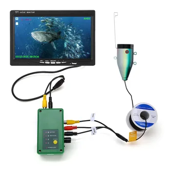 DVR Căutare de Pește Pescuit Subacvatic cu Camera HD Screen15pcs Led-uri Albe+15 buc Lampă Infraroșu 1080P 15m Camera Pentru Pescuit 16GB Record
