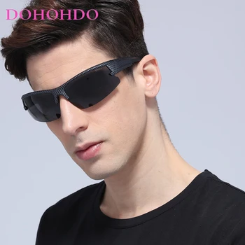 DOHOHDO Moda ochelari de Soare Polarizat Bărbați Supradimensionate de Conducere Pescuit Ochelari de Soare UV400 Nuante de sex Masculin în Oglindă Noapte Viziune Ochelari