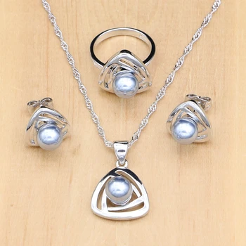 Negru Perle De Apă Dulce Argint 925 Seturi De Bijuterii Pentru Femei Perla De Nunta Si Aniversare&Petrecere Sterling Argint Bijuterii