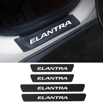 Pentru Hyundai Elantra 2012-2019 2020 4buc PU Piele Auto Pragului de Ușă Scuff Placa Autocolante Auto Pragul Ușii Paznicii Accesorii