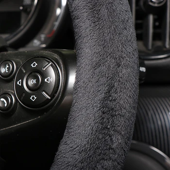 Masina de Pluș Capac Volan Cald Protector Decor Interior Pentru Mini Cooper S JCW R55 R56 R60 F54 F55 F56 F60 Accesorii