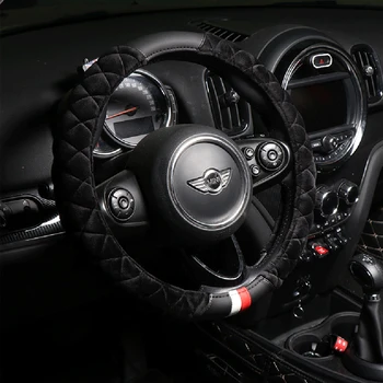Masina de Pluș Capac Volan Cald Protector Decor Interior Pentru Mini Cooper S JCW R55 R56 R60 F54 F55 F56 F60 Accesorii