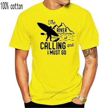 Râul Este De Asteptare Mens Funny T-Shirt-Canoe Kaiac-Canoe Caiac-Canoe Barca De Sus 2020 Brand De Moda Bărbați Topuri Street Wear Tricou