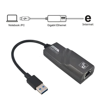 Basix USB3.0 Ethernet RJ45 Extern placa de Retea USB 3.0 La Rj45 LAN Adaptor cu 10/100/1000Mbps Gigabit Ethernet pentru PC