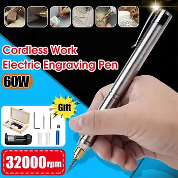 60W 32000rpm Mini fără Fir Polizor Electric Pen Bijuterii Gravură Pen masina de Slefuit Polisat Mini fără Fir Electric Sculptură Pen