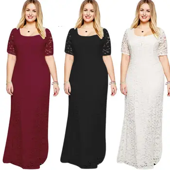 Femei femei femei 2019 Dantelă mare plus size 2XL-9XL XXXL 4XL XXL 5XL 6XL 7XL 8XL maxi lung petrecere Mama rochie de îmbrăcăminte pentru femei