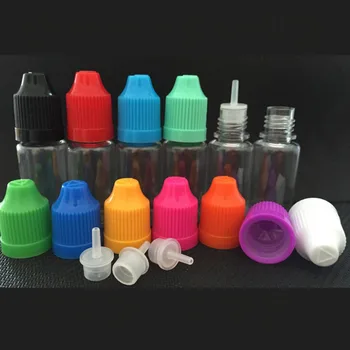 200pcs/lot 3 ml 5 ml 10 ml 15 ml 20 ml 30ml E-Lichid Dropper Sticle PET material Plastic Goale Compresibil Ochi Lichid Dropper