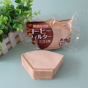 100 de Bucăți Japonia Importurile de Lemn Mână V60 Picurare Hârtie de Filtru de Cafea 102 cafea filtru Sac Espresso Ceai Infuser Accesorii