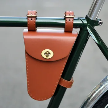G05 Ciclism instrument saci bicicleta Retro cu fascicul triunghiul sac kit fascicul geanta sac din piele nostalgic stil clasic material PU