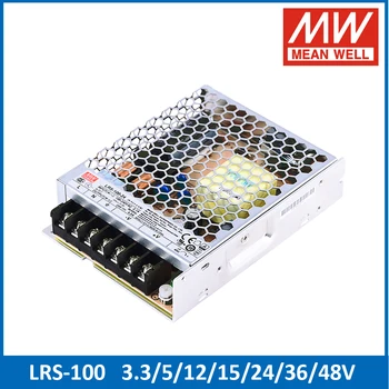 SPUI BINE LRS-100 85-264VAC să-DC 3.3 V 5V 12V 15V 24V 36V 48V 100W Meanwell Singură Ieșire de Comutare de Alimentare pentru LED-uri de Lumină