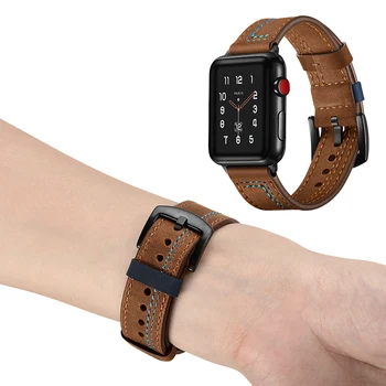 Curea din Piele Pentru Apple Watch 4 trupa correa apple watch 42mm 44mm 38 mm 40 mm iwatch seria 5 4 3 2 1 pulseira watchband