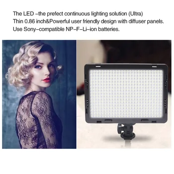 Mcoplus LED-410A Ultra-subțire Fotografie de Studio Video LED Lumina pentru Canon Nikon Pentax, Panasonic, Sony, Samsung, Olympus DSLR