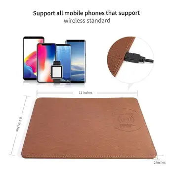 Încărcare Wireless Qi Charger Pad Mouse-ul Mat Pentru IPhone XS/MAX 8 8Plus Pentru Samsung S8 Plus /S7 S6 Edge