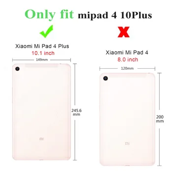 Silicon Moale Înapoi Caz Pentru Xiaomi Mi Pad 4, Plus 10 2018 Acoperire pentru Mi Pad 4, Plus 10 10.1 caz+Film+Pen