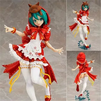 Bandai 22Cm Miku Modele Princess Roșu Pălărie Albastră Hatsune Păpuși Sexy Dulce Cântăreț Jucării de Crăciun Japoneză Anime Figura Pvc Unisex