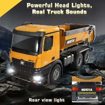 1/14 Scară RC Excavator Complet Funcțional de Construcții Vehicule Reîncărcabile RC Camion cu Lopata de Metal Lumini Sunete