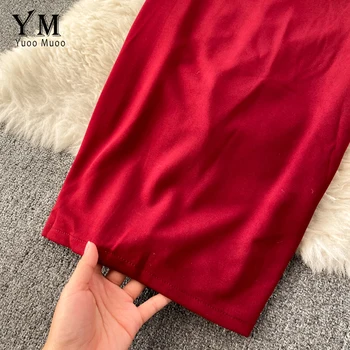YuooMuoo Brand de Moda de Lux de Talie Mare Doamnelor Rochie 2021 Noi de Vara Pe Umăr, Genunchi-lungime Rochie Bodycon Doamnelor Rochie de Petrecere