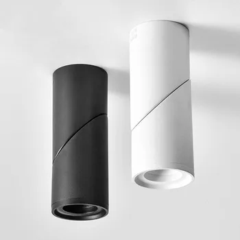 Alb negru Estompat Pliere Rotație de 360 de Grade, LED Downlight 10W12W15W COB Tavan Spot de Lumină LED-uri Lampă de Perete pentru Iluminat Interior