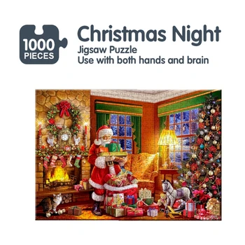 1000 de Bucăți de Decompresie Jigsaw Puzzle-uri de Crăciun Moș Crăciun Hârtie de Asamblare pentru Adulți Copii