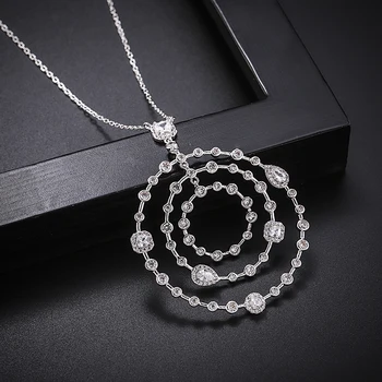 SINZRY noi cubic zirconia multi cerc exagerat coliere pandantiv moda bijuterii accesorii