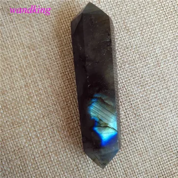 (70-80mm) lustruire Naturale labradorit cristal de cuarț bagheta de cristal decorative cristal chakra bagheta pietre si cristale