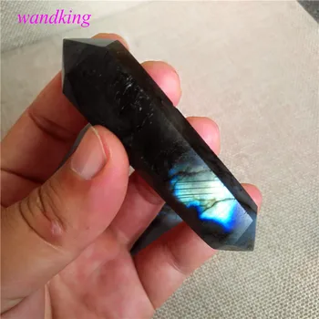 (70-80mm) lustruire Naturale labradorit cristal de cuarț bagheta de cristal decorative cristal chakra bagheta pietre si cristale