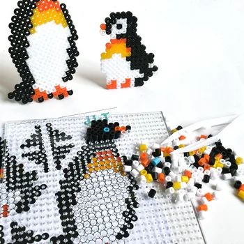 5mm Margele Hama Kit de Pinguini Desene animate Siguranța Margele Hama Set Cu Template-uri de Accesorii Pentru Copii 3D DIY Puzzle Jucarii Educative