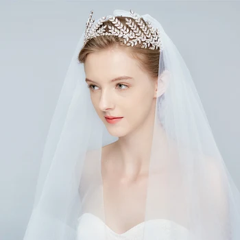 Frunze de cristal Coroanei Diademe Printesa Stras Hairband Mireasa Nunta Bijuterii de Păr pentru Femei