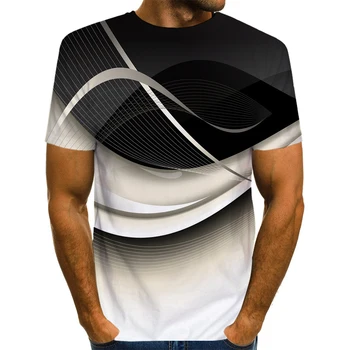 UNEY Psihedelice Grafic Tricou de Imprimare alb-Negru NE Dimensiune Tricou Unisex Top Casual Noutate îmbrăcăminte
