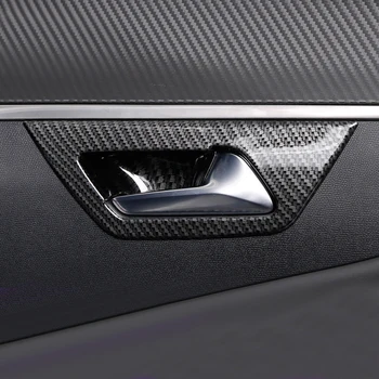 Pentru Peugeot 3008 GT 2017 2018 2019 2020 Fibra de Carbon Interioară a Mânerului Portierei Prinde Capacul Ornamental Introducerea Decal Auto Accesorii de Interior