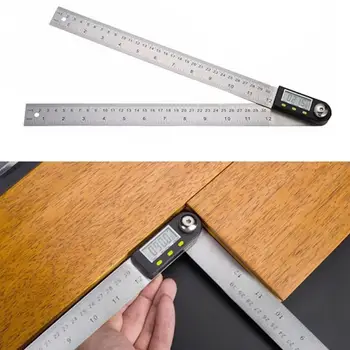 200mm 300mm, 500mm Raportor Digital Inclinometer Goniometru Nivelul Instrument de Măsurare Electronice din Oțel Inoxidabil Unghi Rigla de 12 țoli