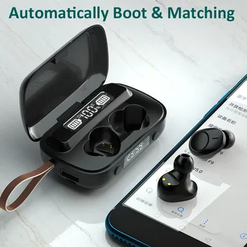 Wireless V5.1 Cască Bluetooth HD Stereo pentru Căști Sport rezistent la apa cu Cască Cu 2000mAh Responsabil de Caz pentru iphone Android Lotus