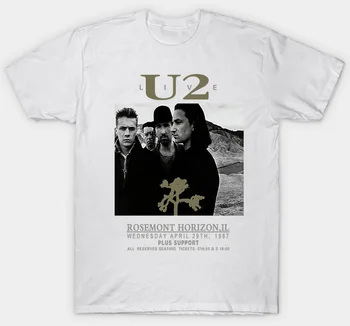 U2 'Live' (Cărbune) T-Shirt - a Amplificat Haine NOI si OFICIAL!