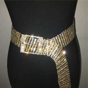 FestivalQueen de Lux 3,5 cm Acoperit Stras Curele Femei Sexy 2019 Diamond Party Club Cristal de Diamant Centura de Talie pentru Doamna