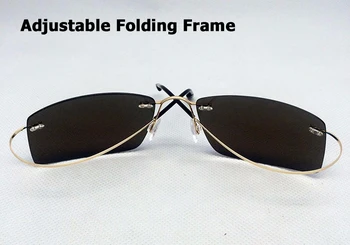 JackJad Moda fără ramă Stil de Titan POLARIZAT ochelari de Soare de Conducere Gheață Albastru Design de Brand Ochelari de Soare Oculos De Sol Masculino
