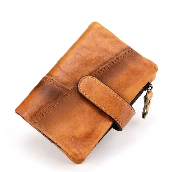 Noua din piele retro bărbați și femei secțiune transversală de culoare portofel primul strat de piele retro anti-magnetic portofel