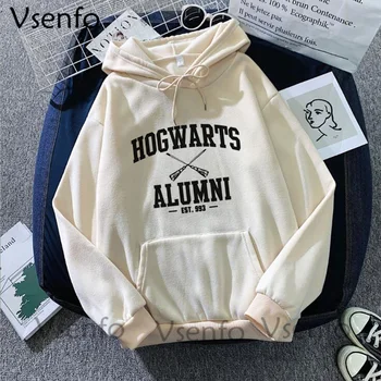 Femei Hogwarts Hanorace Harajuku Pulover Casual Vintage Hogwarts Absolventi Tricoul Streetwear Sudadera Haine coreene Topuri